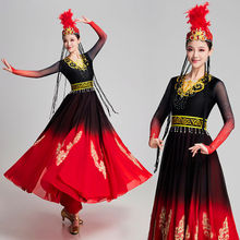 成人艺考大摆裙舞蹈服少数民族新疆维吾尔族女活动舞台演出服套装