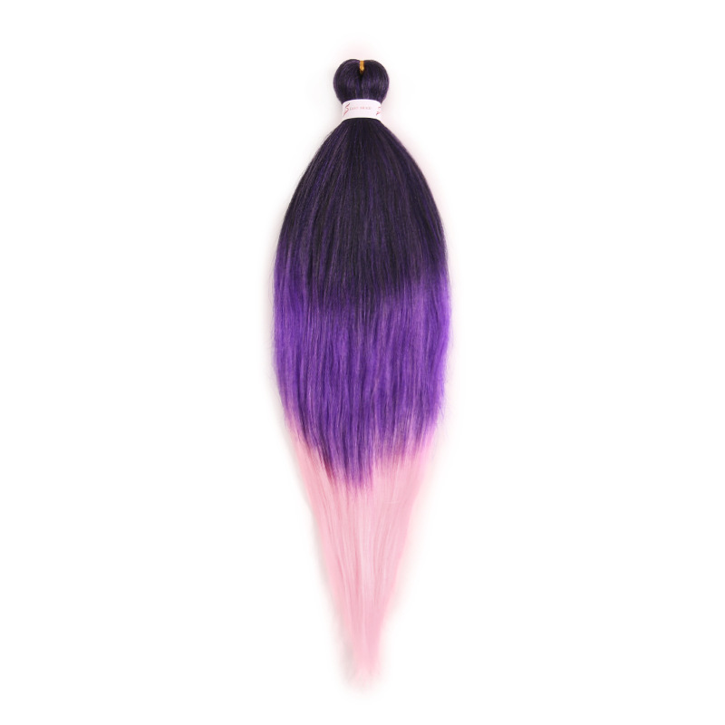 EZ Trenza PVC ignífugo a baja temperatura fibra multicolor flojo gran ganchillo de trenza fábrica de cabello recto un cabello