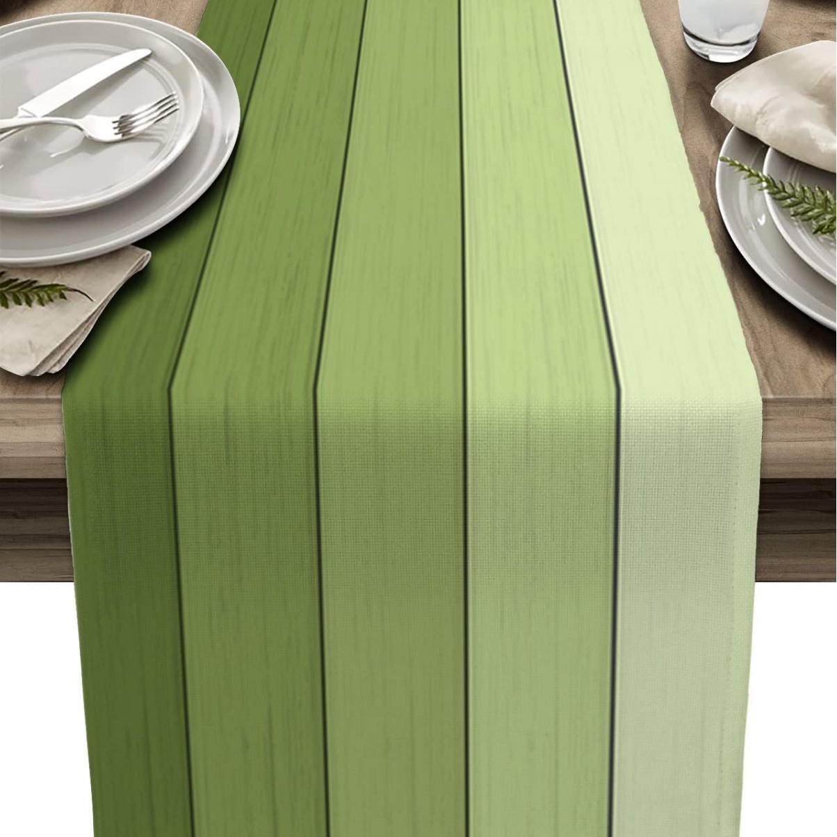 Lino a rayas corredor de mesa Amazon madera grano tela Toalla de mesa mantel decorativo aislamiento antideslizante estera de mesa estera de la tabla de impresión image 24