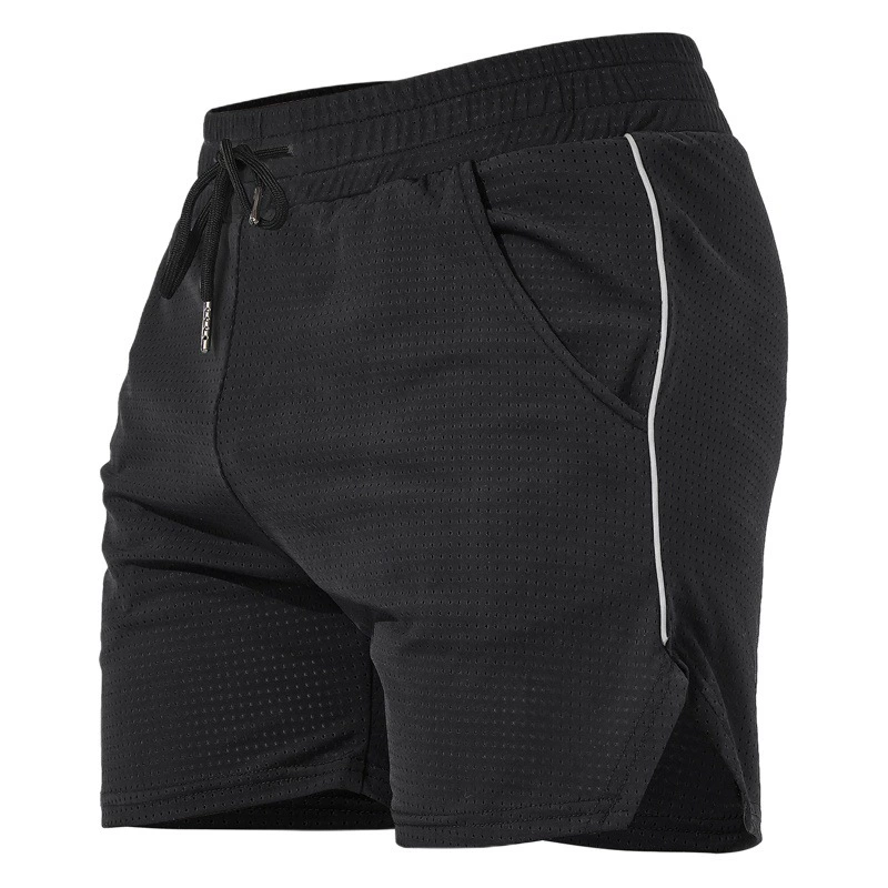 Европейские и американские спортивные шорты для отдыха, мужские быстросохнущие дышащие летние Беговые тренировочные сетчатые шорты для тренажерного зала, соответствующий цвету, новый стиль