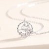 Genuine small design necklace, cute brand chain for key bag , universal zirconium, pendant, Korean style