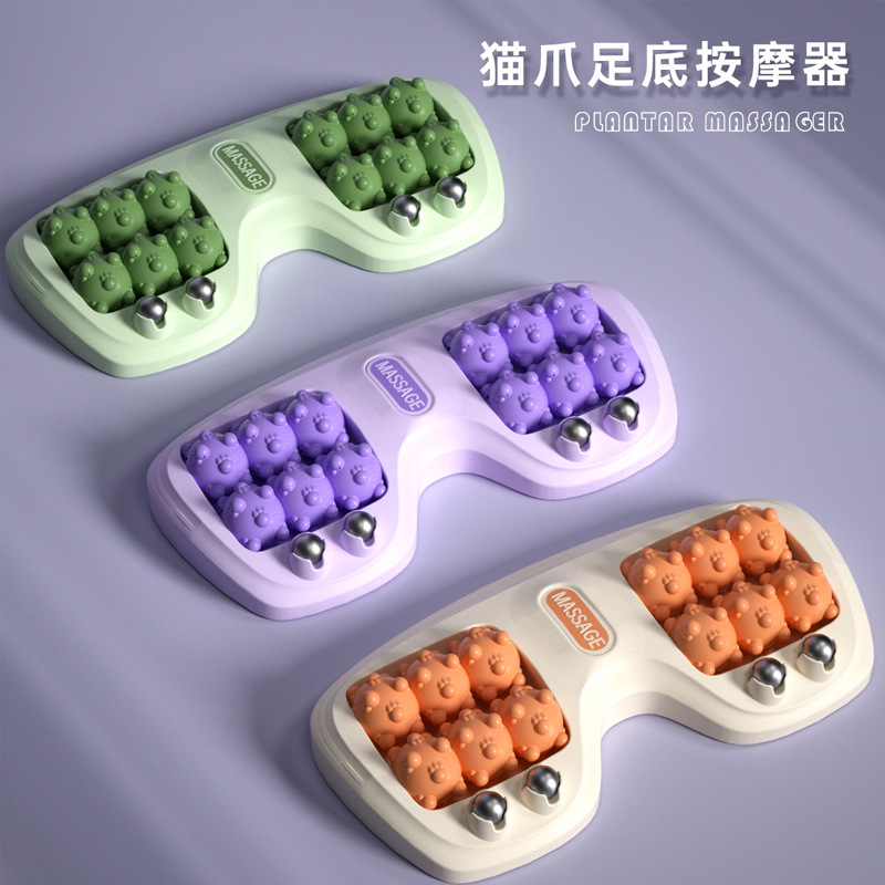 Masajeador de pies explosivo transfronterizo, patas de gato, pedicura, cuidado de la salud, estimulación de puntos de acupuntura, rodillo magnético, artefacto de presión de pie