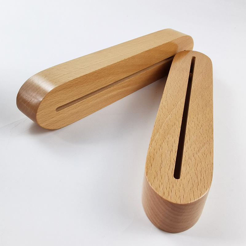 实木发光底座亚克力水晶圆形小夜灯底座欧式工艺品礼品