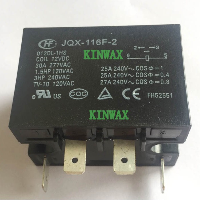 HF116F-2/120AP-2HSWC 两组常开25A法兰安装继电器