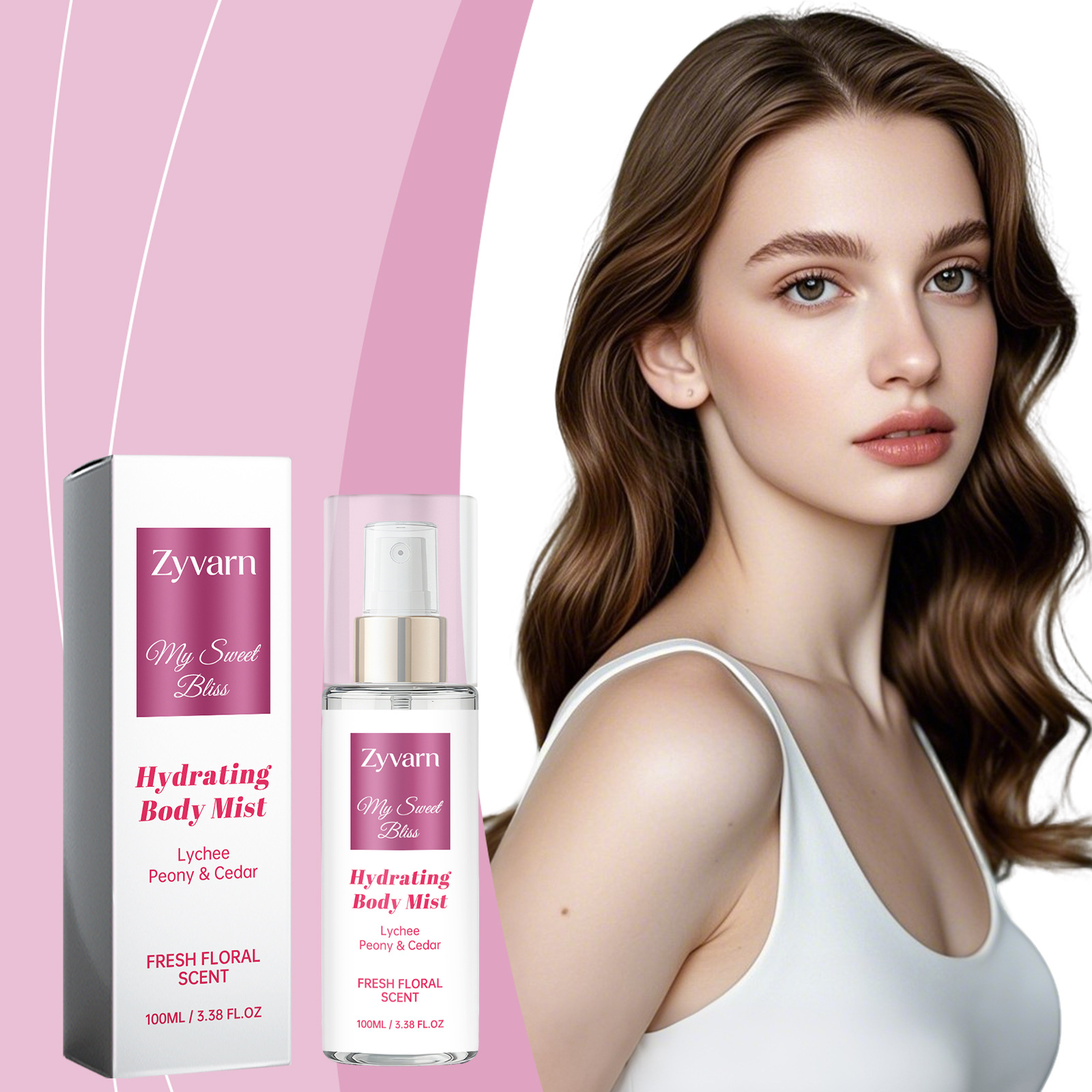 Zyvarn Moisturizing Body Fragrance Spray Natural, Fresh, and Elegant Body Spray for Daily Use in Multiple Settings