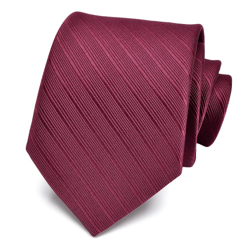 Men's Formal Business Tie 8CM Wedding Red Business Wear Group Black Stripe Factory Wholesale Work