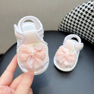 Summer Small Month-Old Toddler Shoes, Newborn Baby Shoes, Pre-Step Sandals, Thin Soft-Soled Cloth Shoes, Baby Girl, Small Month-Old