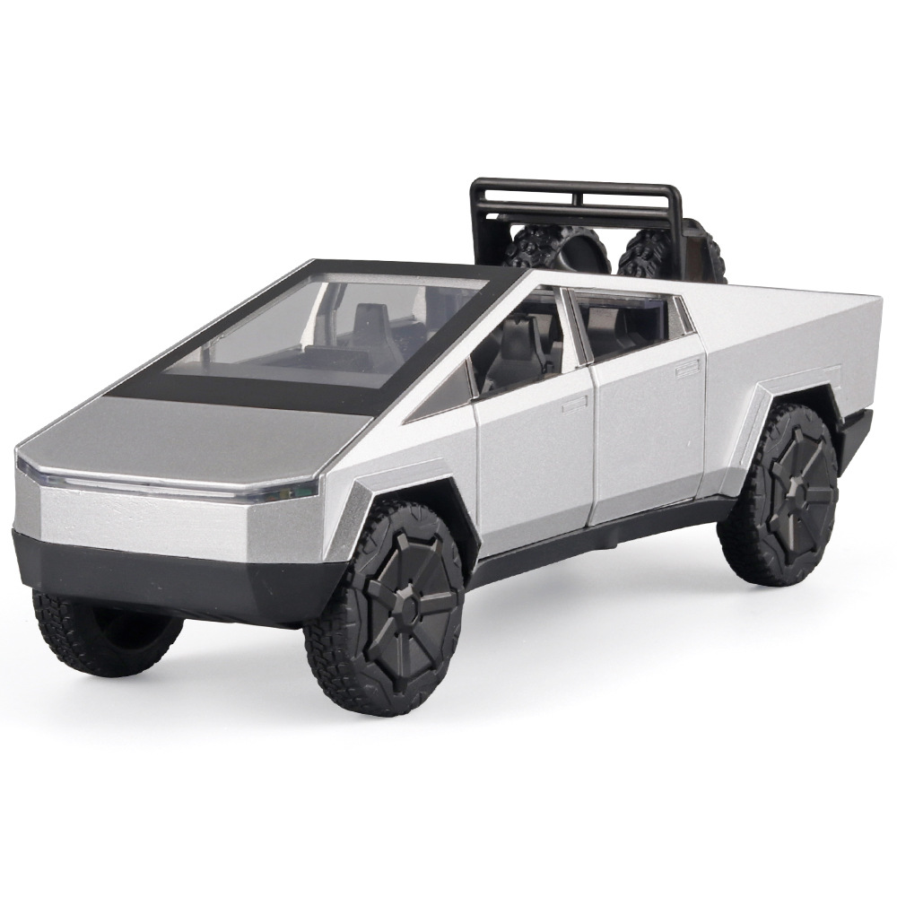 Modelo de Camioneta Todoterreno 1/28 de Aleación con Retroceso, Luz y Sonido para Niños