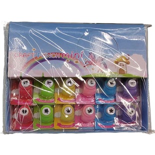Flower small size suit 24 Pack Flower Puncher Printing Machine DIY Handmade Toy Punched Unicorn Color Box