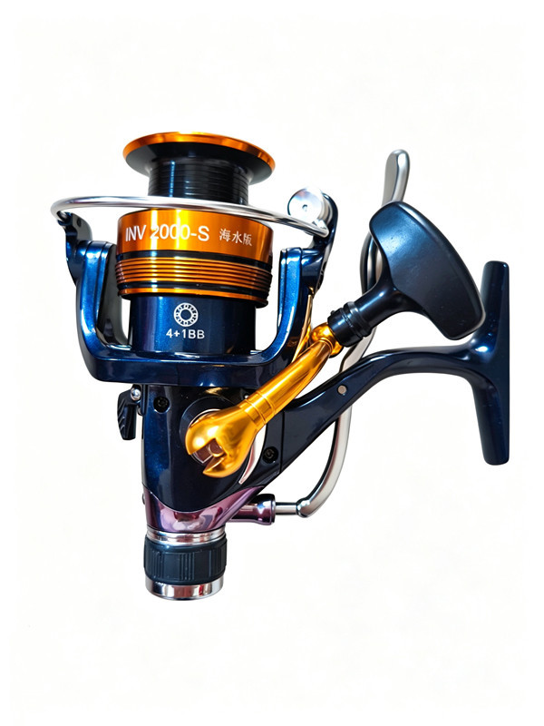 Carrete de Pesca Giratorio INV2000-S 5 Cojinetes con Freno Trasero para Pesca image 1