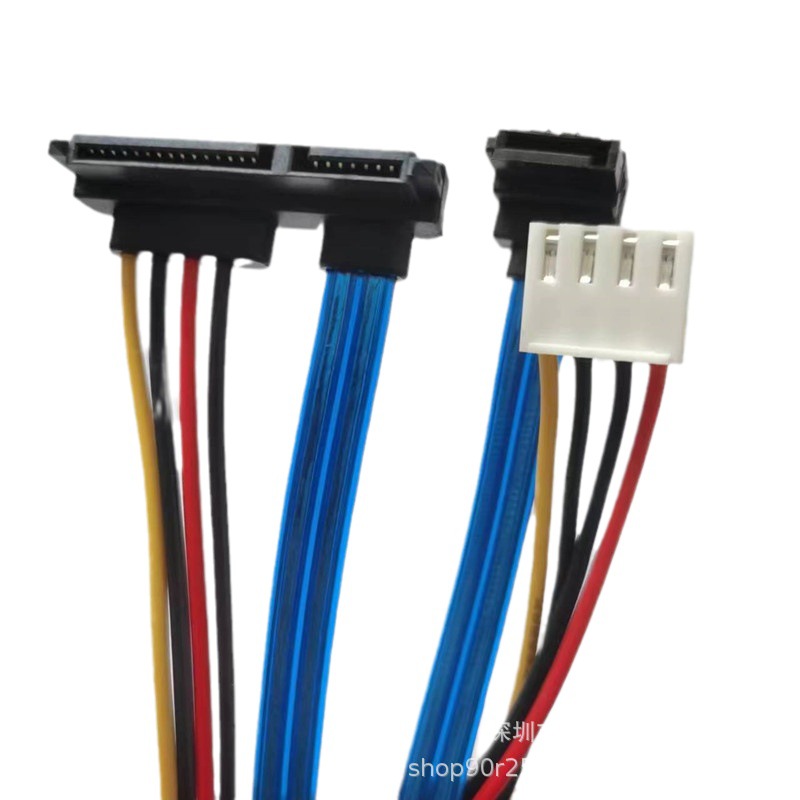 Singer Singer Turn Hard Disk Data Power Cord All-in-One Line VH3.96 Small 4p + SATA Monitoring Elbow