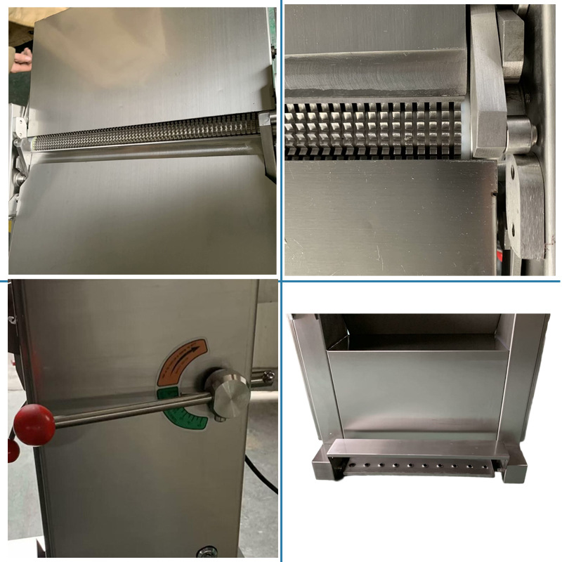 Máquina de corte automático 500 de carne rápida y continua 304 acero inoxidable corte de carne de carne de carne comercial
