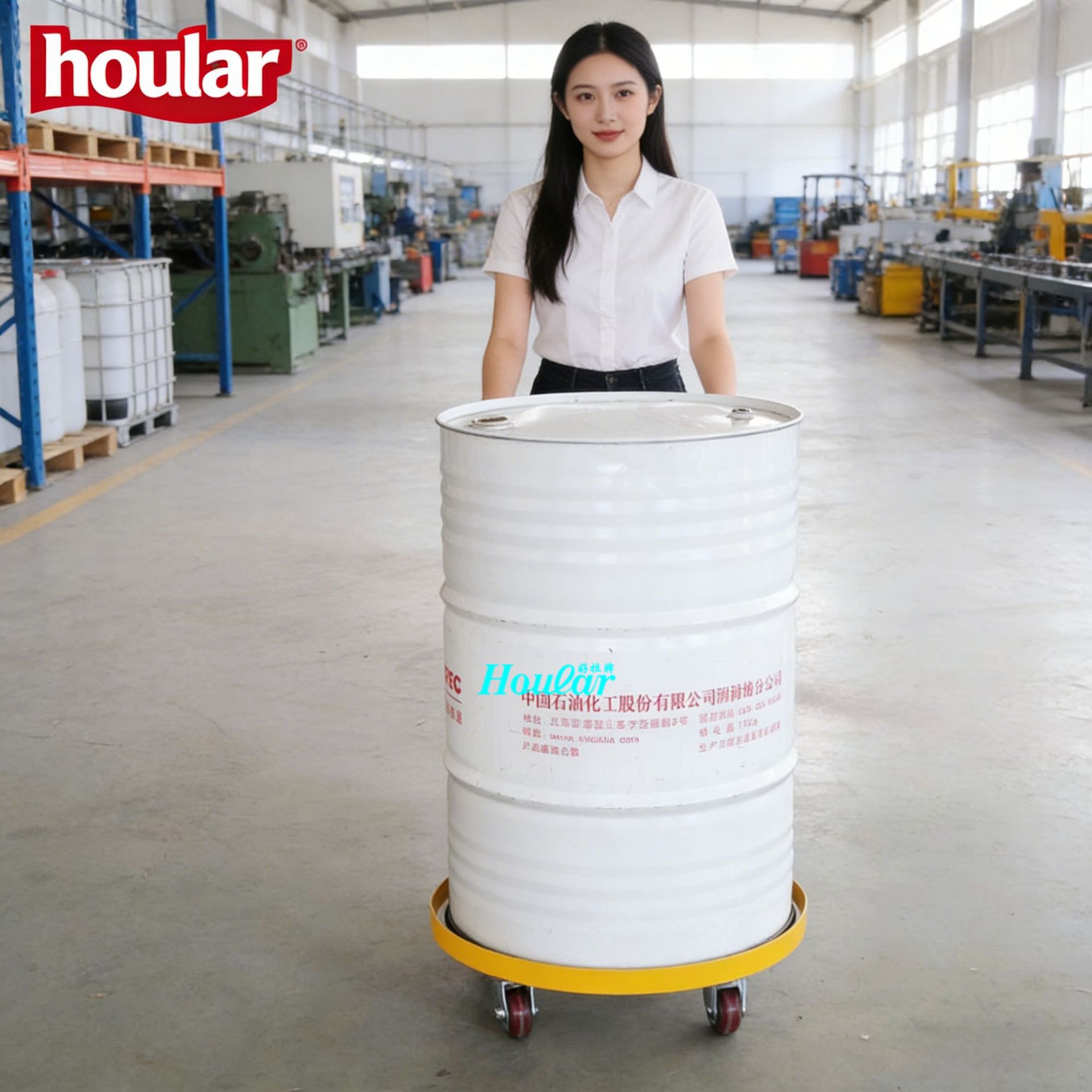 鹰力SD55系列平移油桶车简易油桶搬运车低位万向轮移动圆桶搬运车