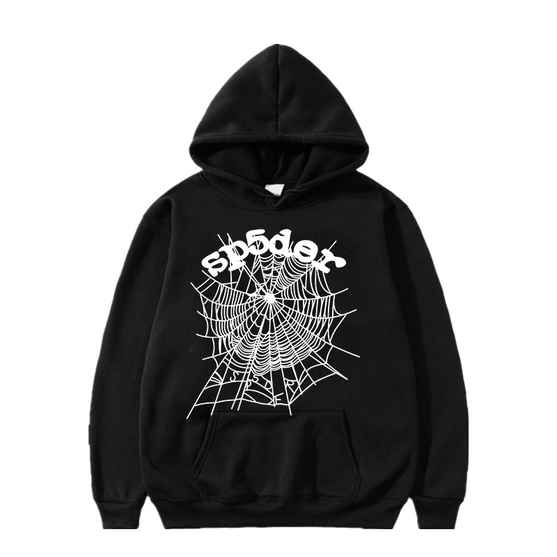 Cross-Border Hooded Sweatshirt with Spider Web Design, Hip-Hop Street Style, Autumn and Winter Printed Sweatshirt, Fleece-Lined, In-Stock Wholesale, Dropshipping Available Cross-Border Hooded Sweatshirt with Spider Web Design, Hip-Hop Street Style, Autumn and Winter Printed Sweatshirt, Fleece-Lined, In-Stock Wholesale, Dropshipping Available