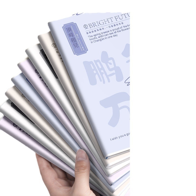 B5/A5 Cuaderno grueso de alto valor Oficina de estudiantes Texto de dibujos animados Funda de plástico