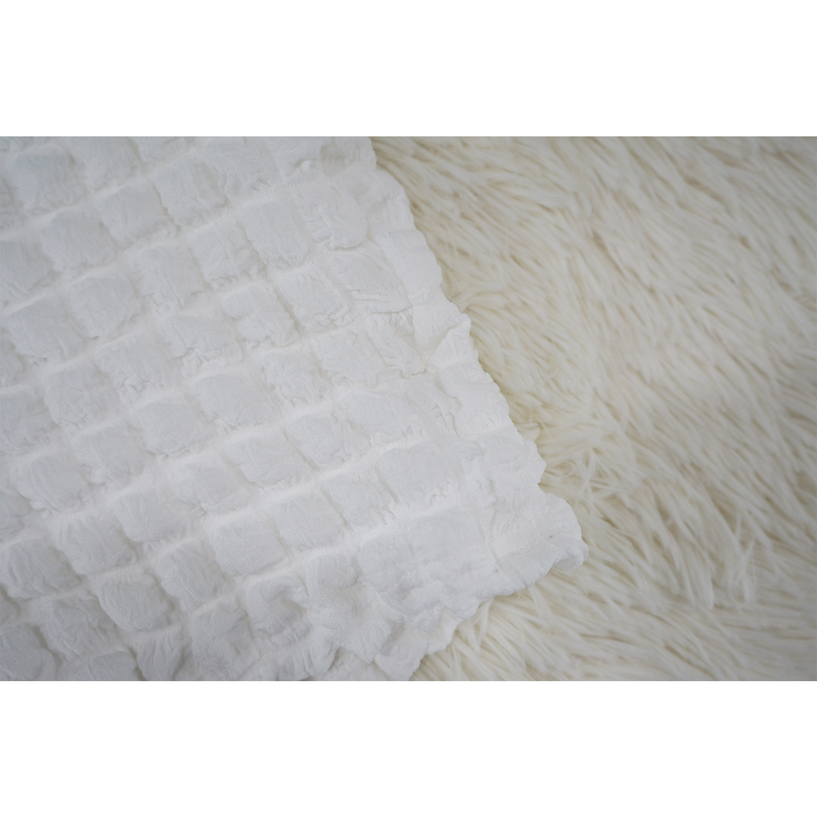 Women's Sleeveless Cropped Two Piece Set Bubble Popcorn Shorts_ecoleips.com