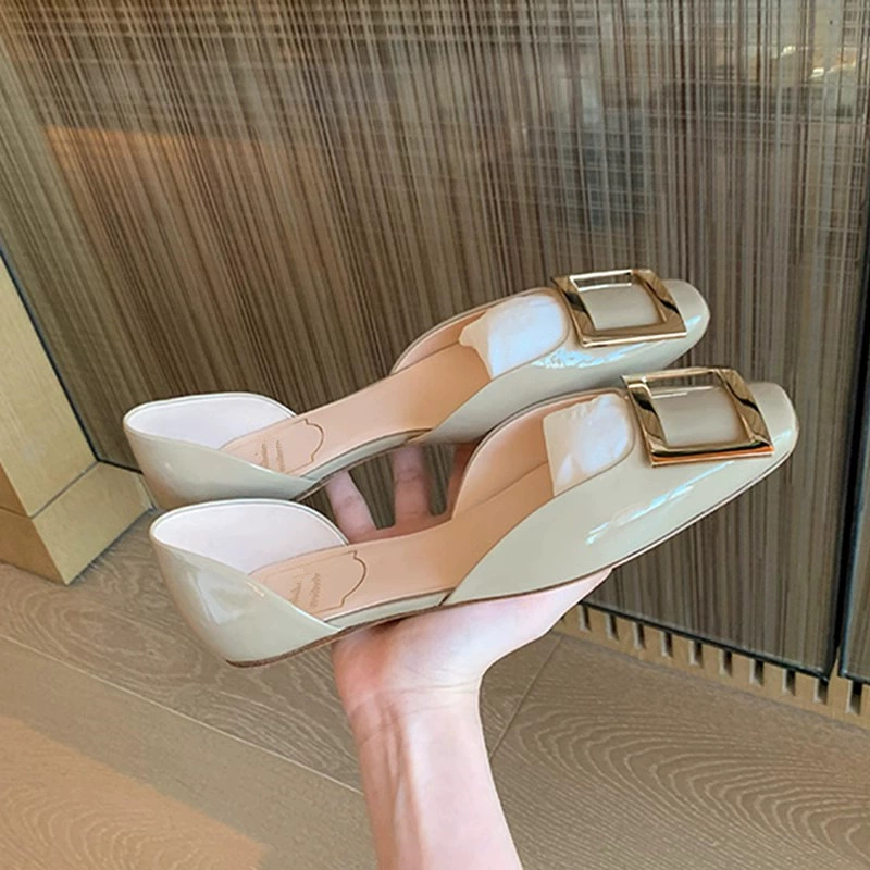 Овчинная версия ~ Квадратные туфли с неглубоким ртом