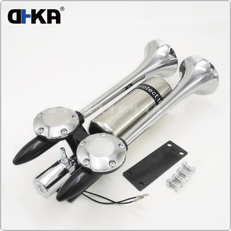 DHKA-AS140A en stock cuerno de gas lanzador de cohete de doble cañón de 12V/24V con tanque de gas sostener image 4