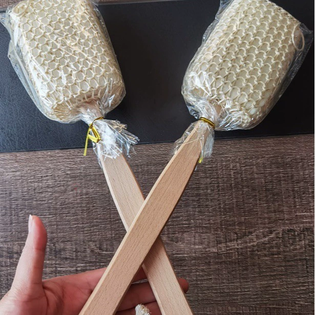 Amazon Cross-border Bristle Brush Massage, Bathing Brush Handburse Bath Brush Brush Round Bath Brush Brush Hemu Bath Brush