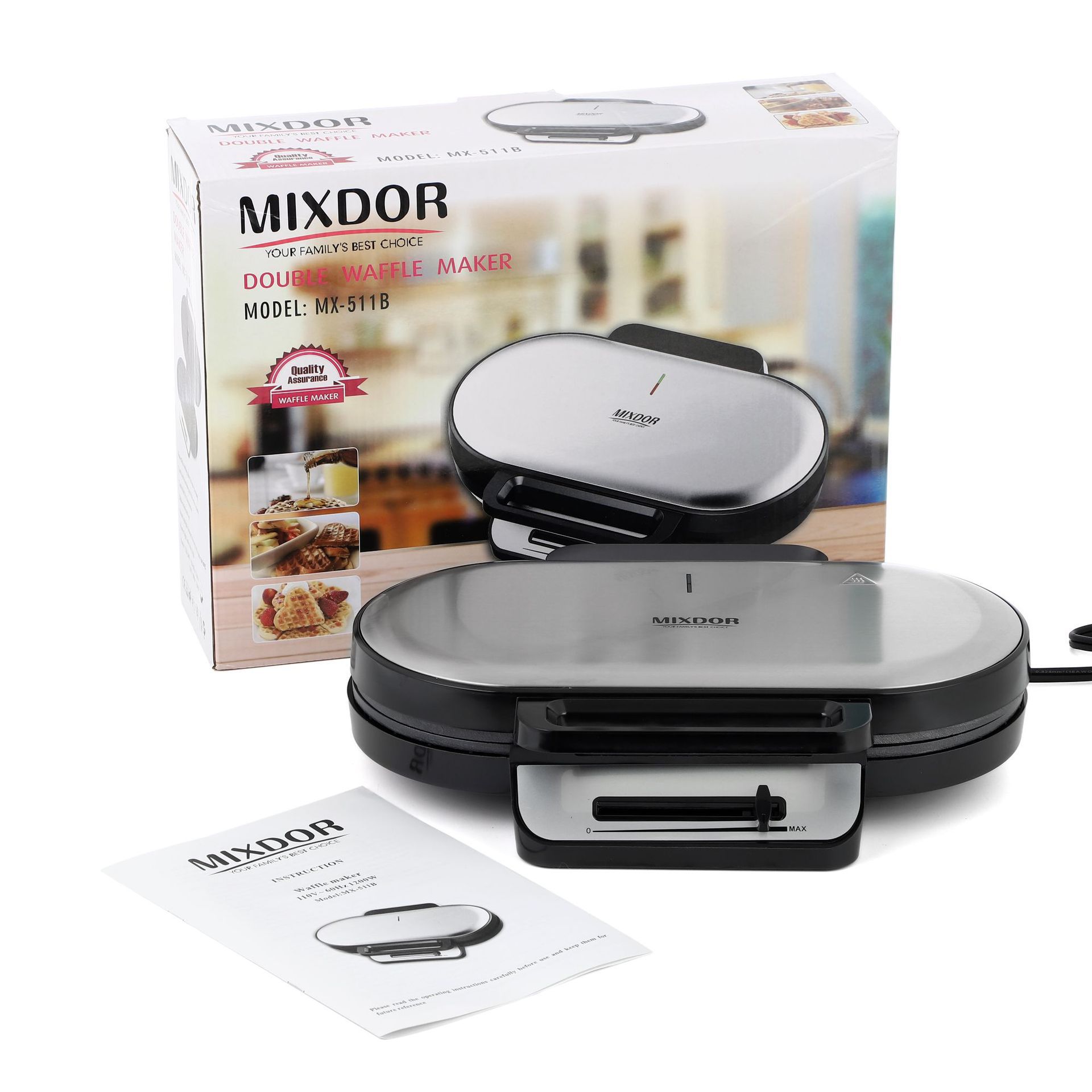 Mixdor Cross-Border Household Waffle Maker Pancake Maker Crepe Maker Baking Cake Sandwich Breakfast Maker Eu/Us Standard
