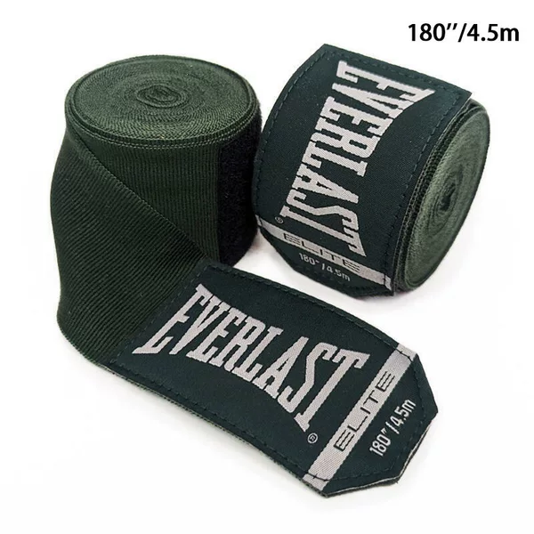 Everlast 4.5m Boxed Boxing Wraps, Sanda Free Fighting Hand Wraps, Training Bandages, Protective Gear, Black