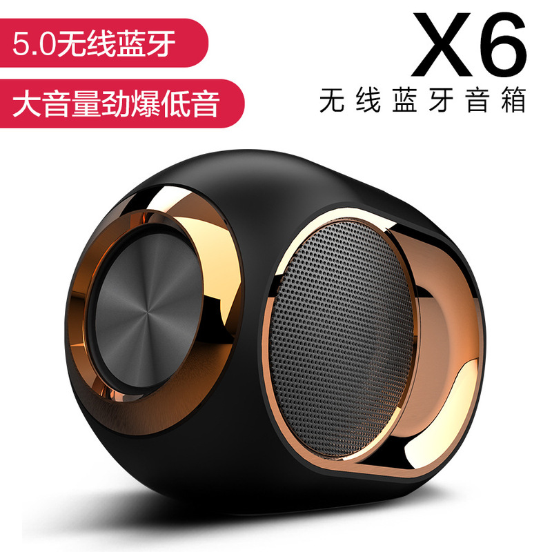 New Cross-Border Home X6 Bluetooth Speaker Tws Wireless Heavy Bass Card-Insertable Mini Bluetooth Speaker Wholesale in Stock New Cross-Border Home X6 Bluetooth Speaker Tws Wireless Heavy Bass Card-Insertable Mini Bluetooth Speaker Wholesale in Stock