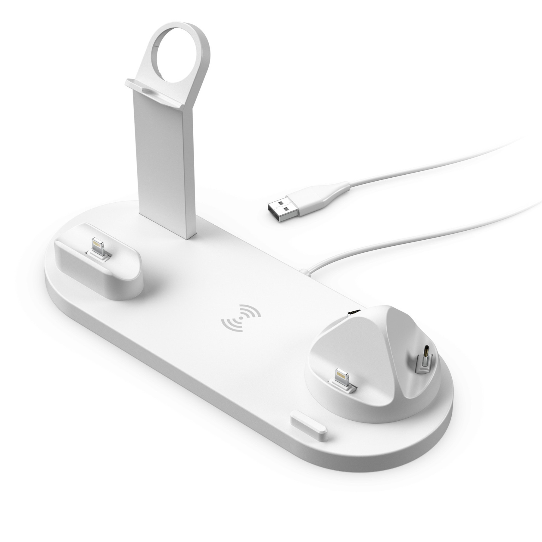 Four in one multifunctional mobile dock suitable for Apple's iWatch wireless charging_voghion.com