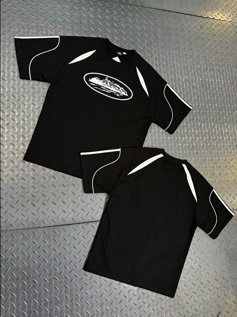 Corteiz T-shirt Alcatraz Logo Contrast Piping Black