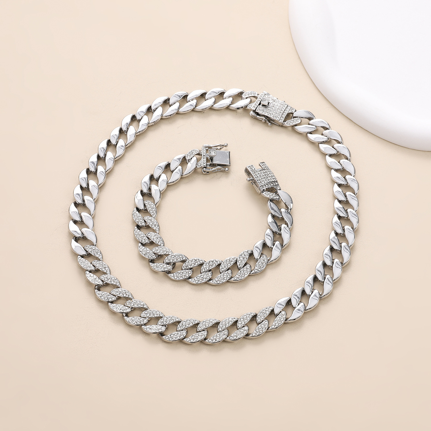 Hot selling 15mm Cool men's hip-hop hiphop splicing Cuban chain_voghion.com