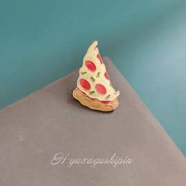 披萨可爱饰品领针卡通滴油萌萌哒合金别针衣服配饰包包徽章