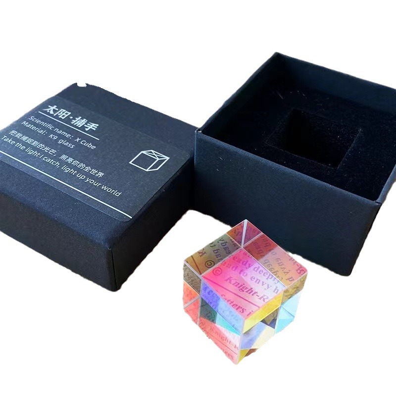 Sun Catcher combinación de colores Prisma Cubo Luz colorido refracción galvanoplastia decoración escritorio sol mujer regalo cumpleaños