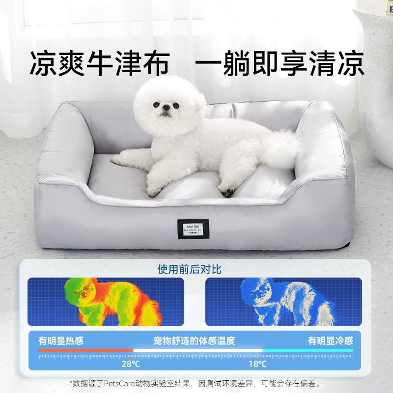 Perros Primavera y verano Nido cuadrado impermeable simple Perro pequeño y mediano Cosa de peluche Cosa para gatos universal Four Seasons