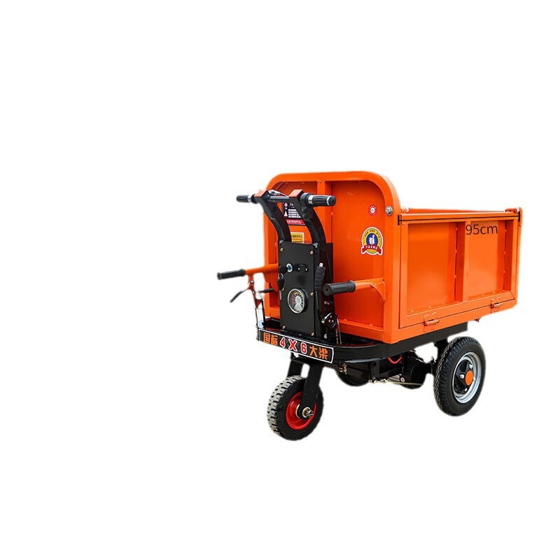 sitio de construcción camión de cenizas eléctrico empuje triciclo de mano camión de transporte de cultivo de estiércol tirando de la estación de volcado tirando de ladrillos