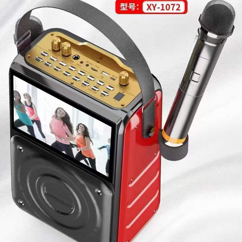 Jinzheng 1072 ポータブルビデオオーディオ 7inch スクリーンスクエアダンスカラオケオーディオ Bluetooth ビデオスピーカー|undefined
