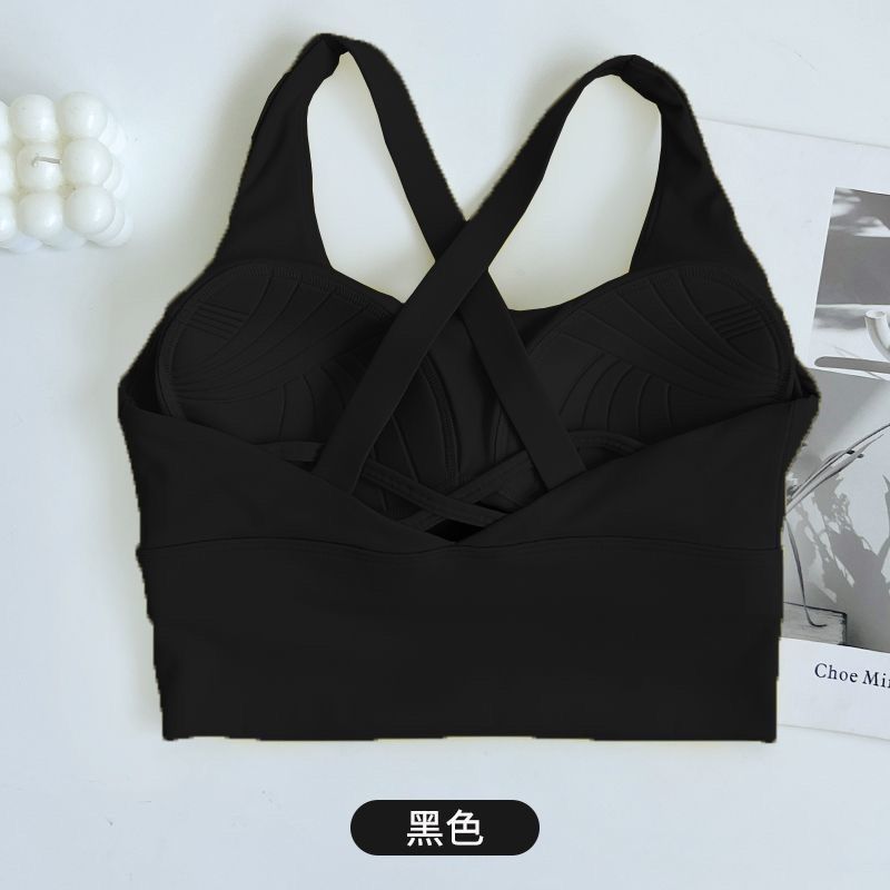 Una sola ropa interior deportiva femenina corrida a prueba de choque ventilada hermosa espalda taza completa ropa de yoga sostén chaleco fábrica de comercio exterior