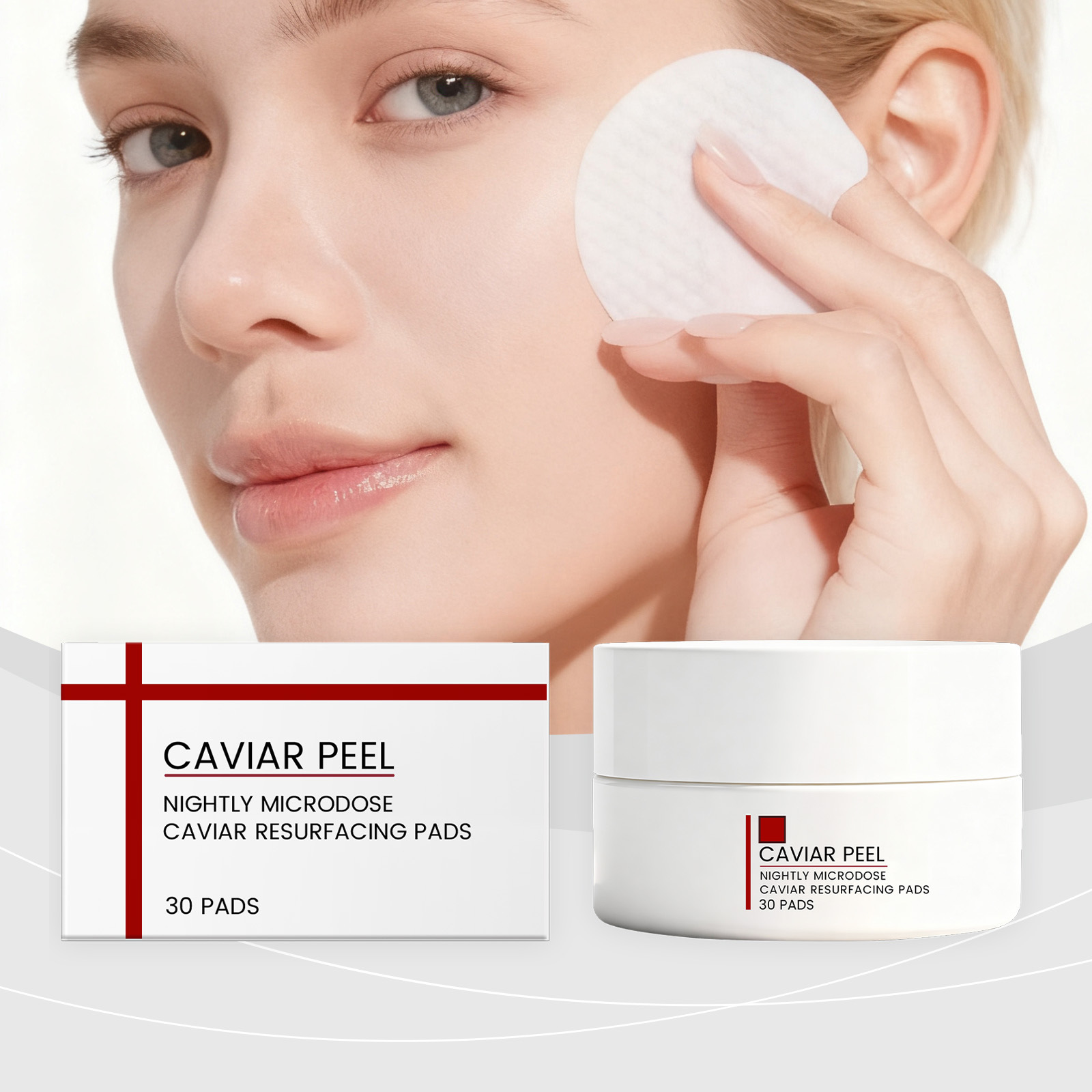 鱼子酱棉片 夜间呵护面部肌肤温和清洁角质日常保湿补水湿敷棉片