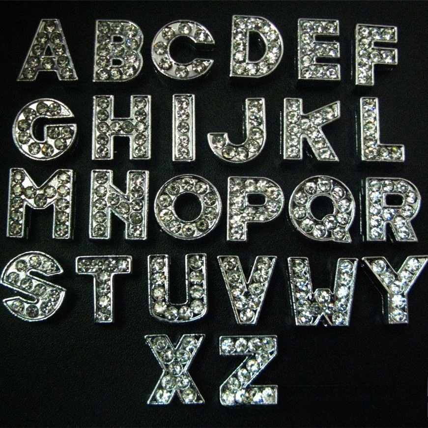 8mm Rhinestone Beads Diy English Letters Suitable For Diy Bracelet...