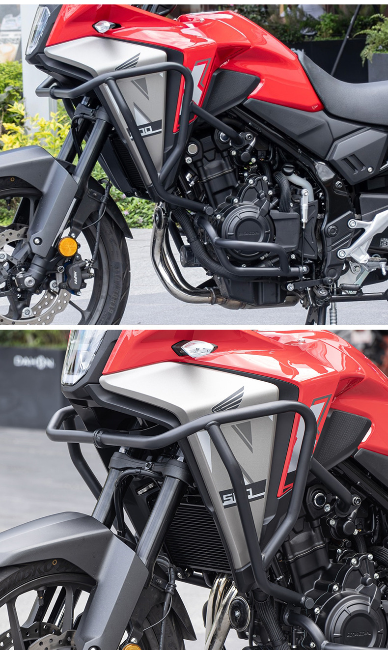 Suitable for Honda Nx500 Bumper Engine Upper and Lower Bars, Full Surround Protective Bar, Anti-Fall Bar Modification Accessories