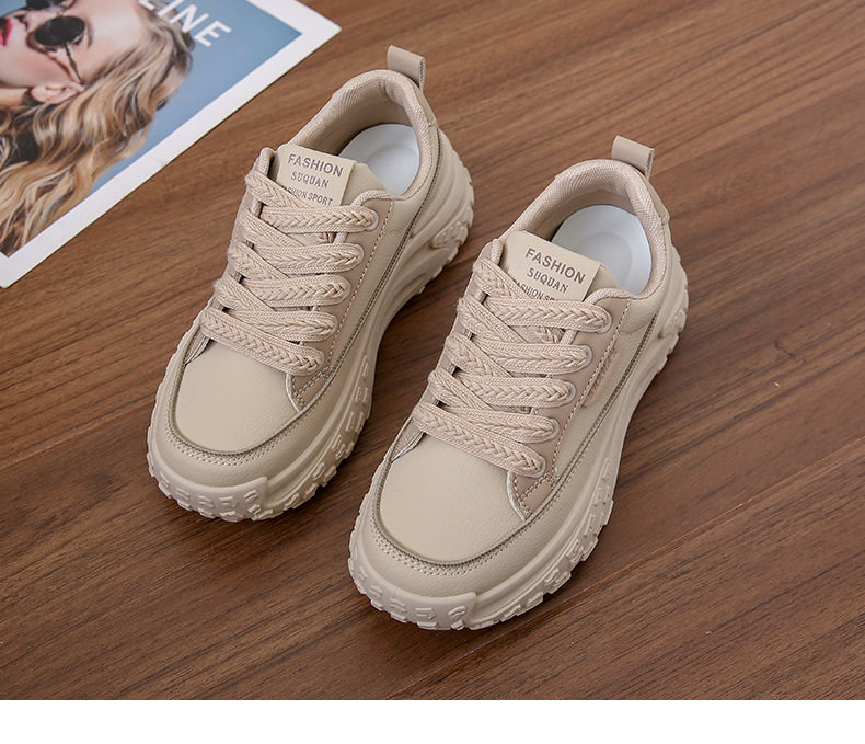 Giày sneaker nữ đế dày phong cách retro, giày thể thao nhẹ nhàng chạy bộ đi bộ — K6710 màu kaki, K6710 màu xanh dương chi tiết 17
