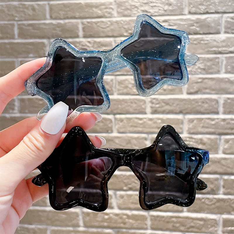 儿童太阳镜男女童五角星可爱宝宝墨镜防紫外线遮阳服装配饰眼镜