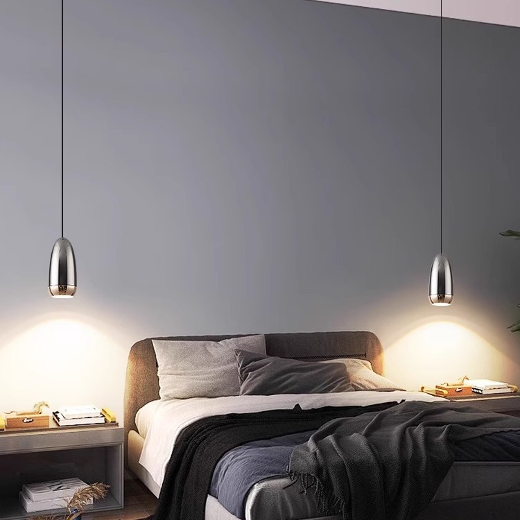 Chandelier creativo simple cabezal de cama personalidad cables colgantes pequeñas lámparas bar Zhongshan dormitorio elevación polo comedor moderno