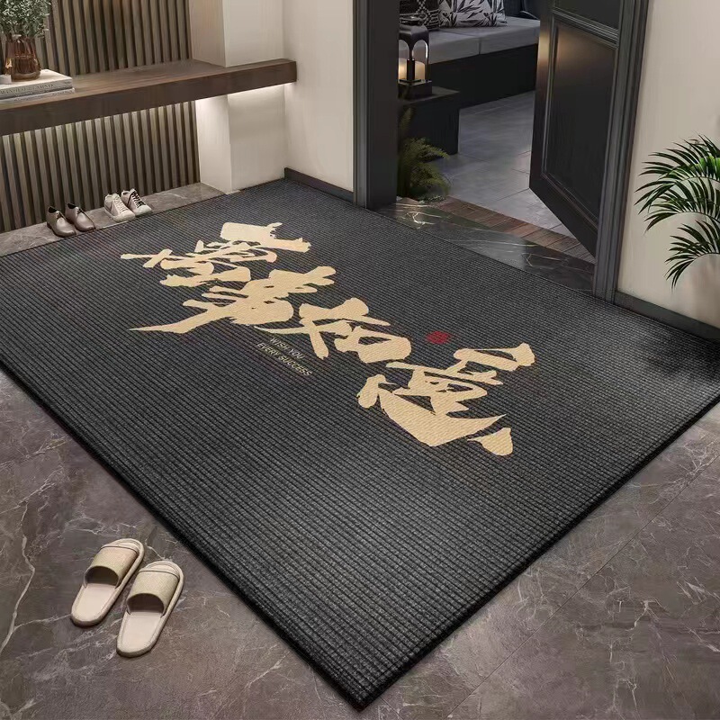 新年玄関マット、お祝いの厚手玄関マット、家庭用滑り止め汚れ防止マット、赤い玄関マット|undefined