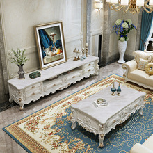 欧式电视柜茶几组合沙发客厅家具小户型大理石现代简约实木储物柜