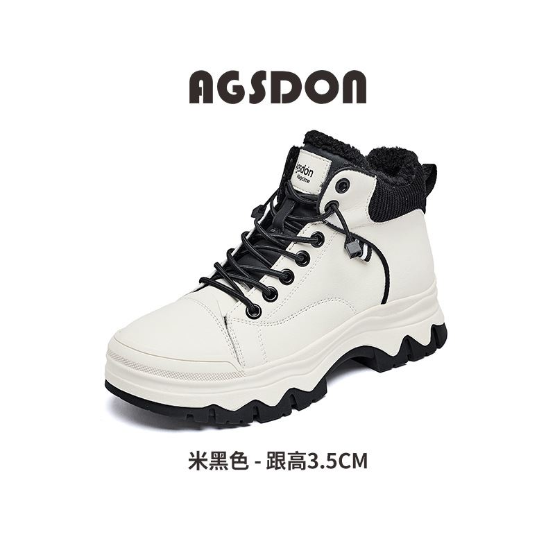 Augu león para escalar zapatos de terciopelo para mujeres 2025 nuevos zapatos de algodón casuales de invierno al aire libre