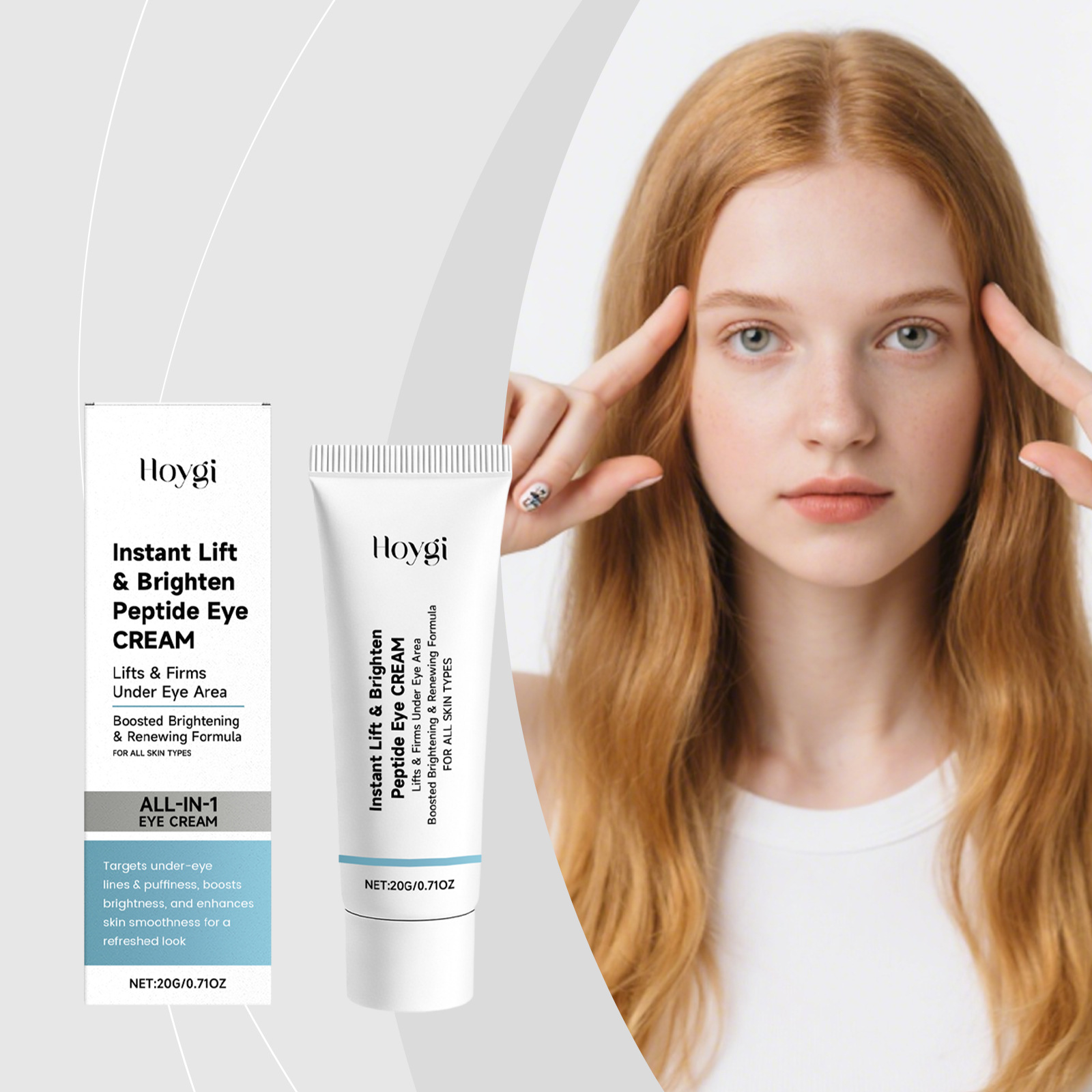 Hoygi Moisturizing Eye Cream Lightweight, Elastic, and Moisturizing Care for the Skin Around the Eyes, Hydrating and Softening Eye Cream