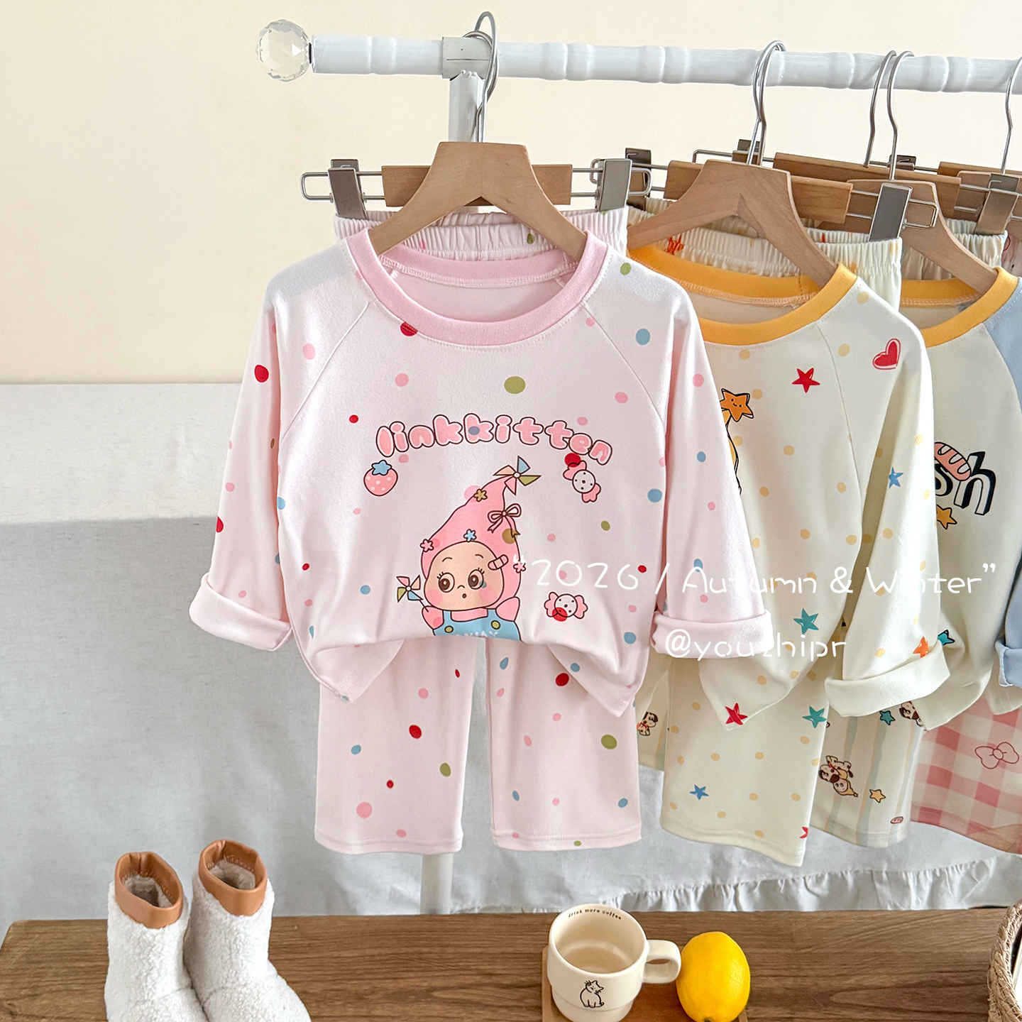 Cartoon fuchsia pijama