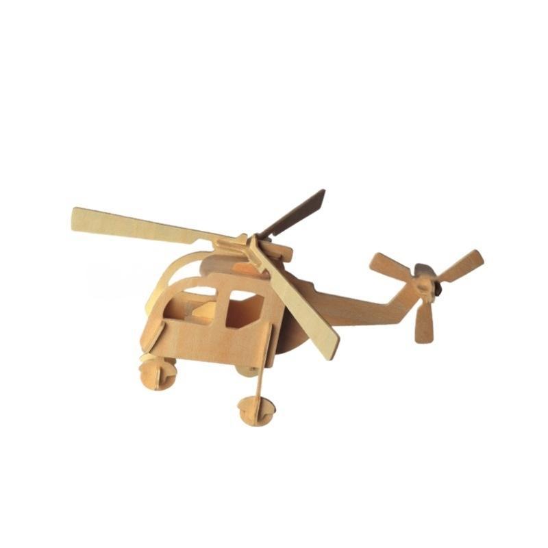Children's Intelligence Hand-held Airplane Model Jigsboard 3diy Wooden Three-dimensional Jigsboard Toys Wholesale Stall Ornaments