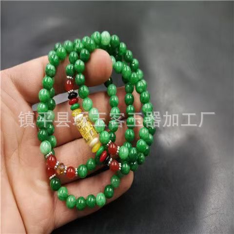 乾青ブレスレット翡翠鉄龍生玉玉ブレスレット石英岩玉玉串白地青寒玉玉ブレスレット|undefined