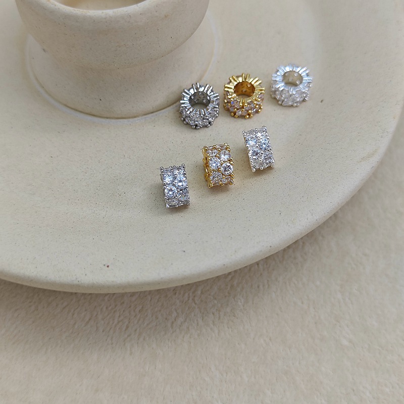 Copper golden platinum ring * silver with zircon