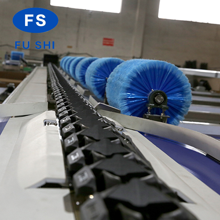 富士发货FS-QXDL果品水果清洗打蜡分选设备分选设备选果机 ce认证